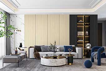 鞍山轻奢风格-客厅