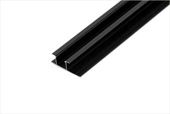 鞍山航空纤维墙咔铝合金带灯中条(哑黑氧化)