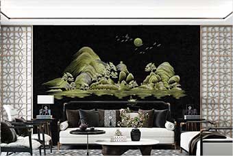 鞍山森佰汇航空纤维墙咔（湖光山色）